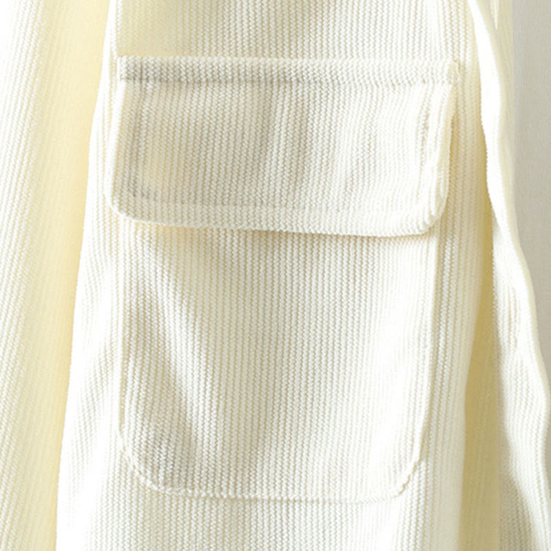 Corduroy Women's Cotton Long Sleeve Jacket With Pockets - Image 27