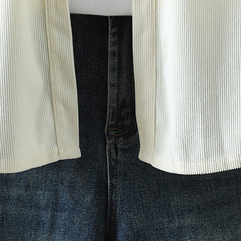 Corduroy Women's Cotton Long Sleeve Jacket With Pockets - Image 28