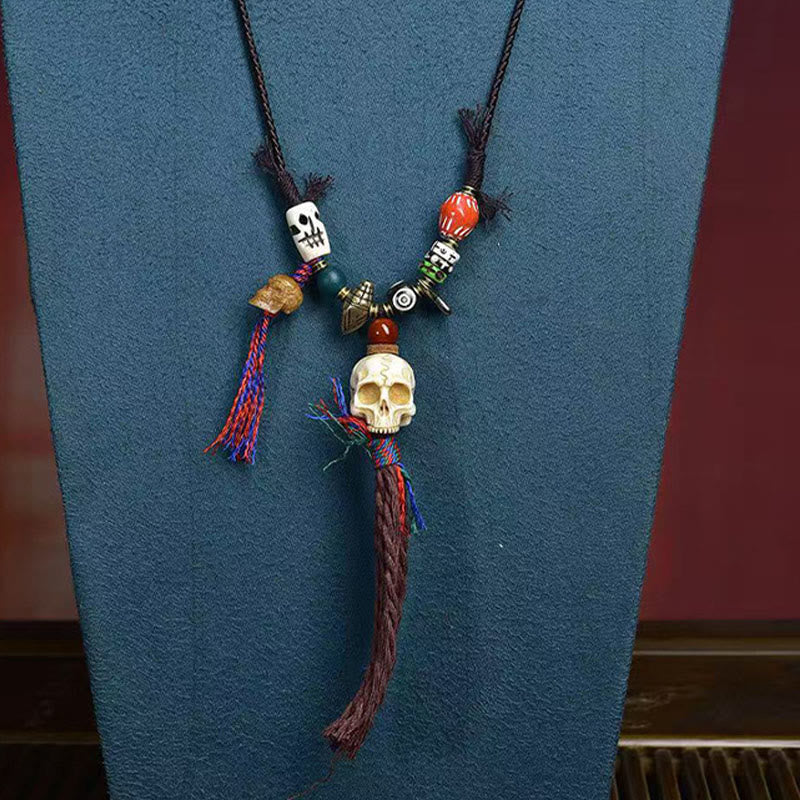 Tibetan Skull The Lord Of The Corpse Forest Keep Away Evil Spirits Necklace Pendant - Image 3