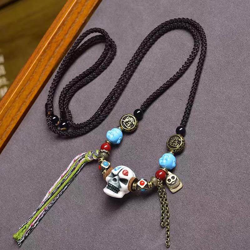 Tibetan Skull The Lord Of The Corpse Forest Keep Away Evil Spirits Necklace Pendant - Image 5