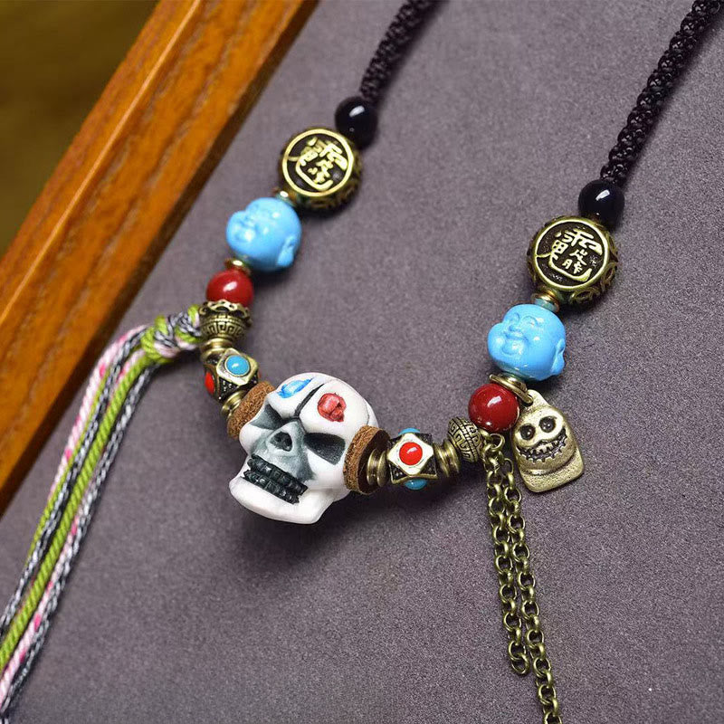 Tibetan Skull The Lord Of The Corpse Forest Keep Away Evil Spirits Necklace Pendant - Image 6