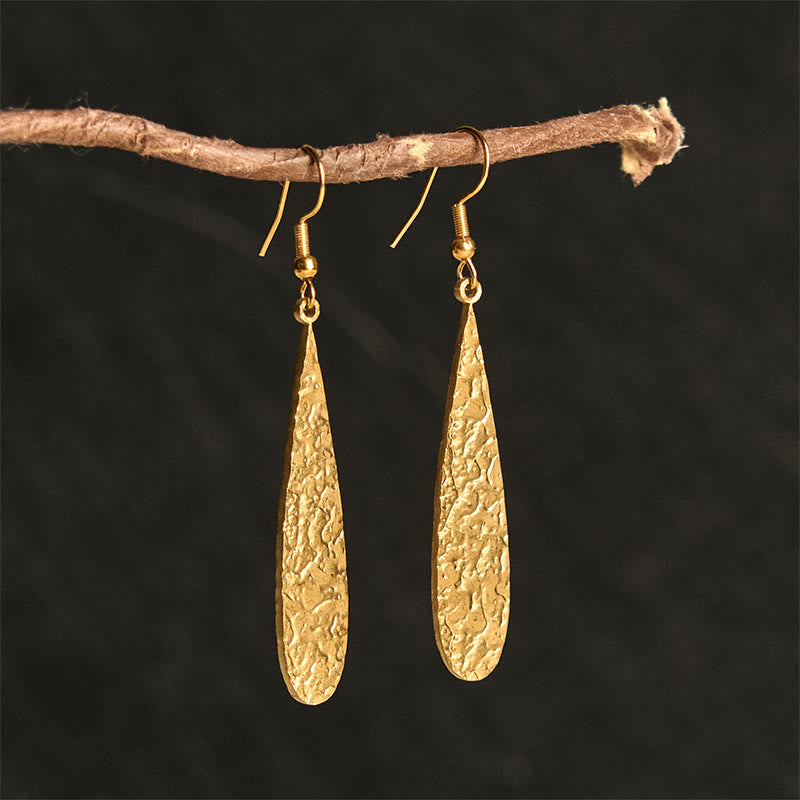 Elegant Titanium Steel Balance Hammer Marks Earrings