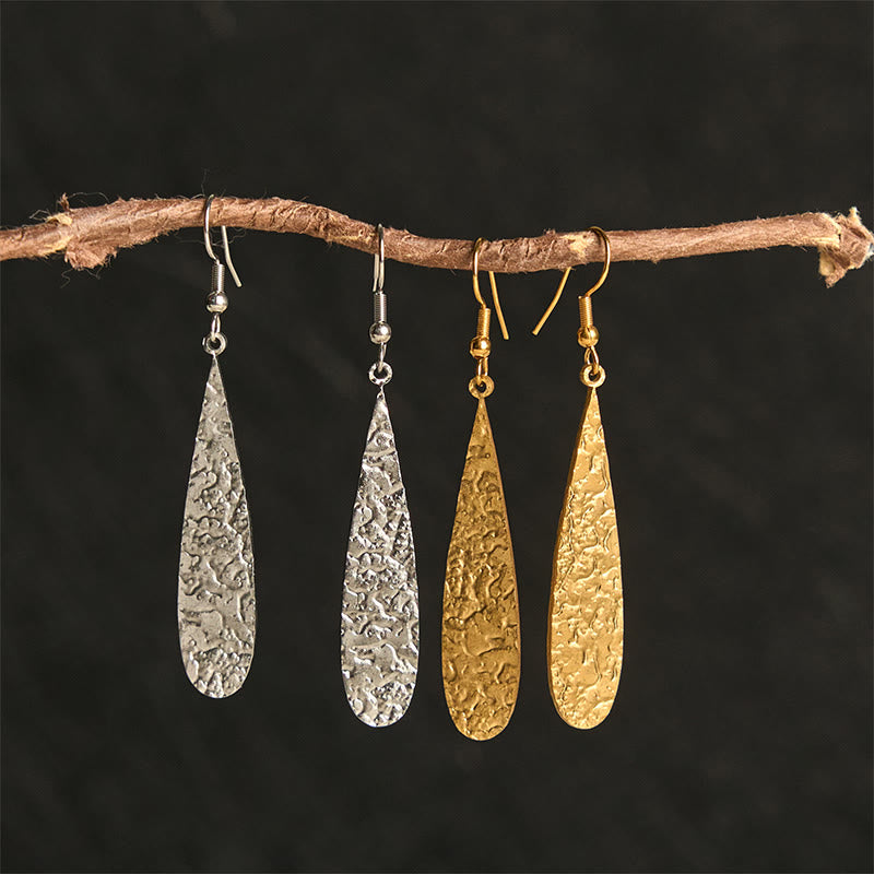Elegant Titanium Steel Balance Hammer Marks Earrings - Image 5