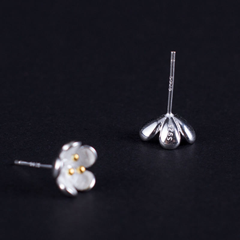 925 Sterling Silver Golden Stamens Balance Earrings - Image 8