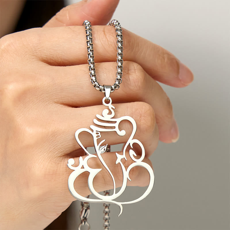 Ganesh Elephant Stainless Steel Protection Necklace Pendant - Image 12