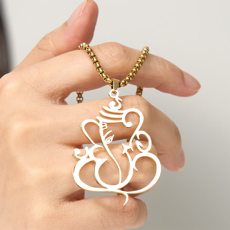 Ganesh Elephant Stainless Steel Protection Necklace Pendant - Image 5