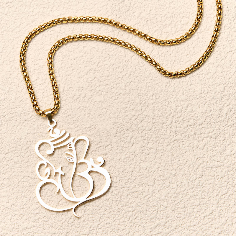 Ganesh Elephant Stainless Steel Protection Necklace Pendant - Image 3