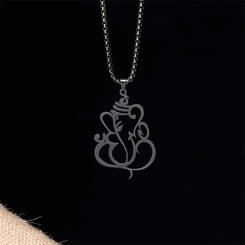 Ganesh Elephant Stainless Steel Protection Necklace Pendant - Image 14