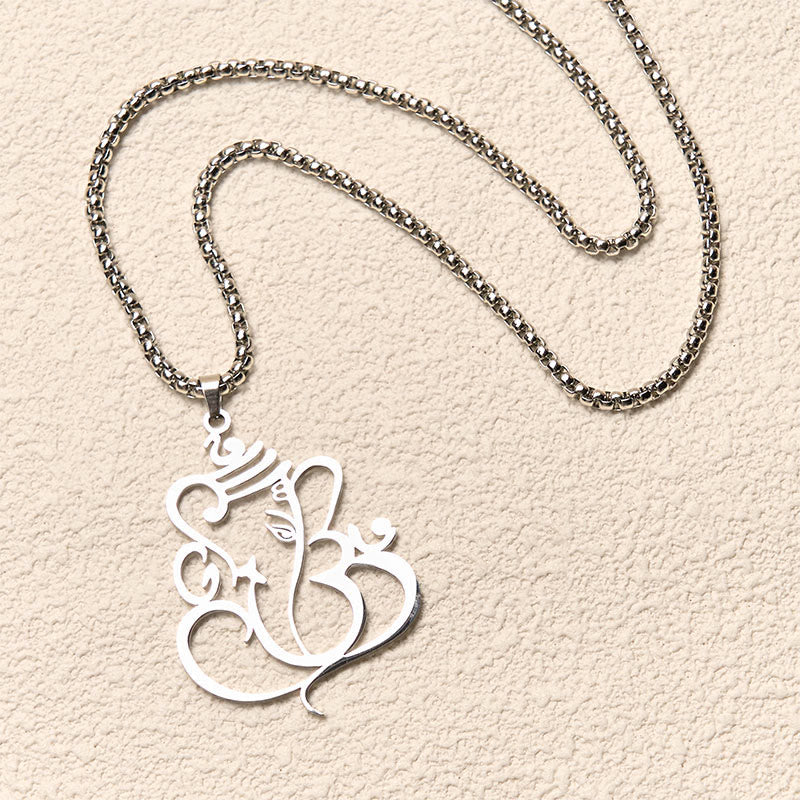 Ganesh Elephant Stainless Steel Protection Necklace Pendant - Image 10