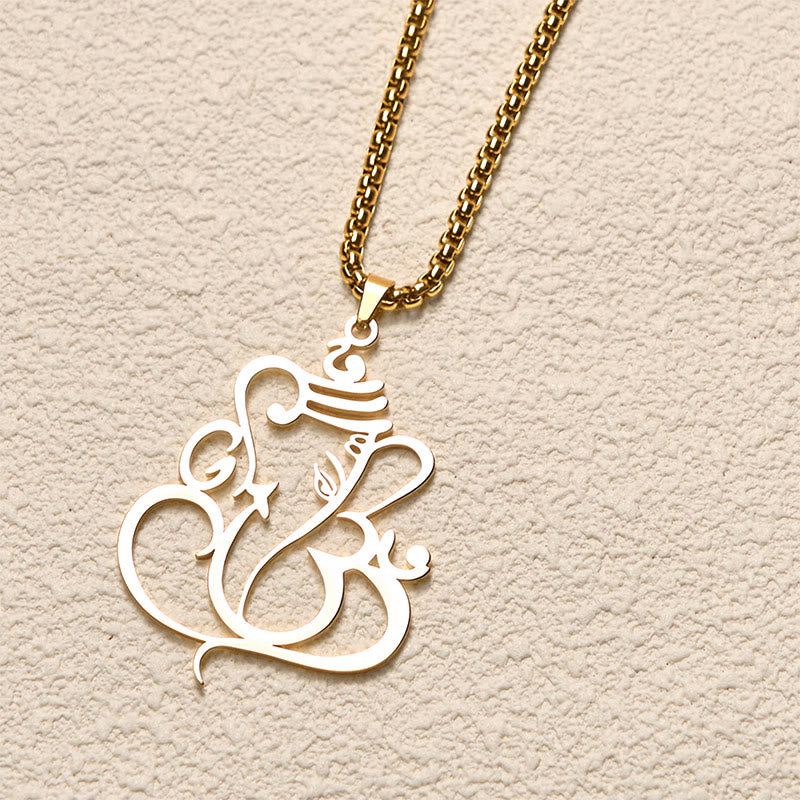 Ganesh Elephant Stainless Steel Protection Necklace Pendant - Image 4