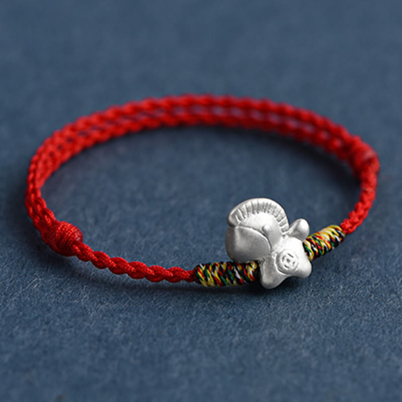 Year of the Horse 999 Sterling Silver Luck String Braided Bracelet Anklet - Image 14