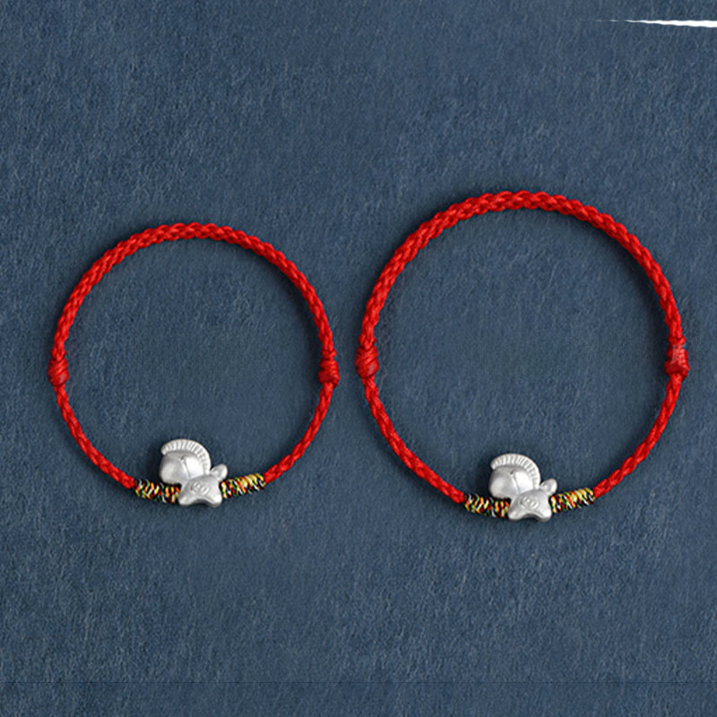 Year of the Horse 999 Sterling Silver Luck String Braided Bracelet Anklet - Image 17