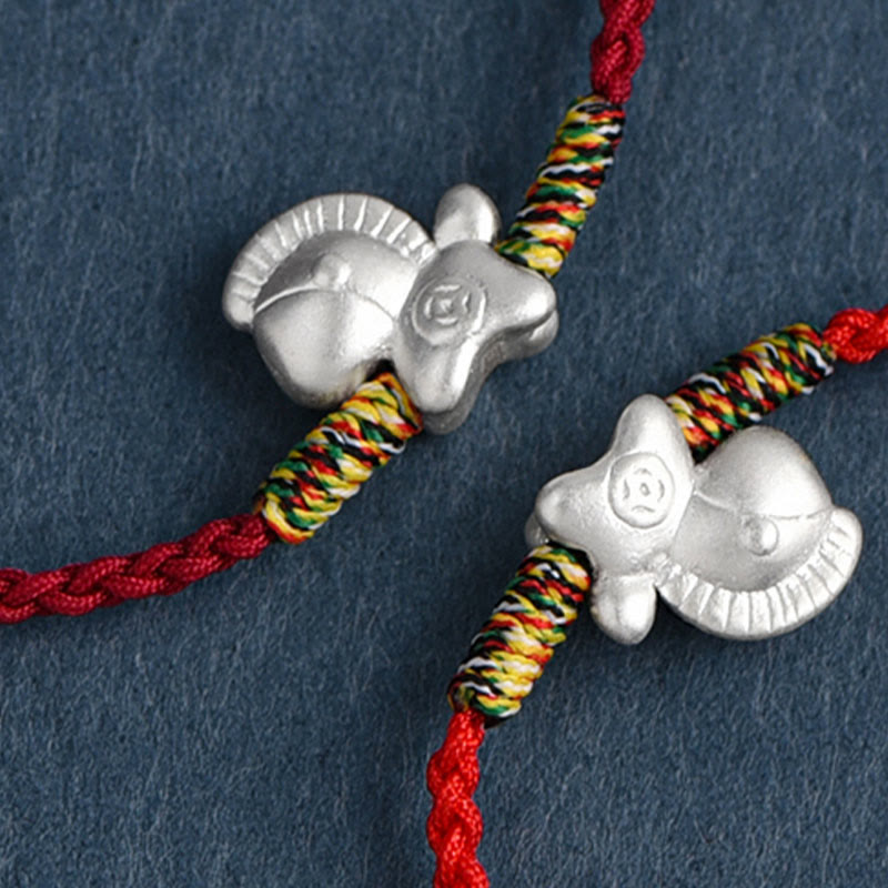 Year of the Horse 999 Sterling Silver Luck String Braided Bracelet Anklet - Image 6