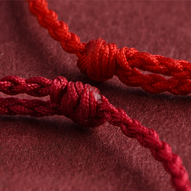 Year of the Horse 999 Sterling Silver Copper Coins Luck Rope Braided Bracelet Anklet - Image 4