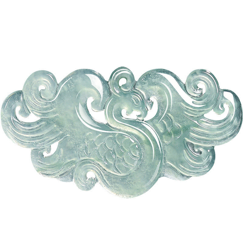 Chinese Phoenix Jade Luck Necklace String Pendant - Image 9