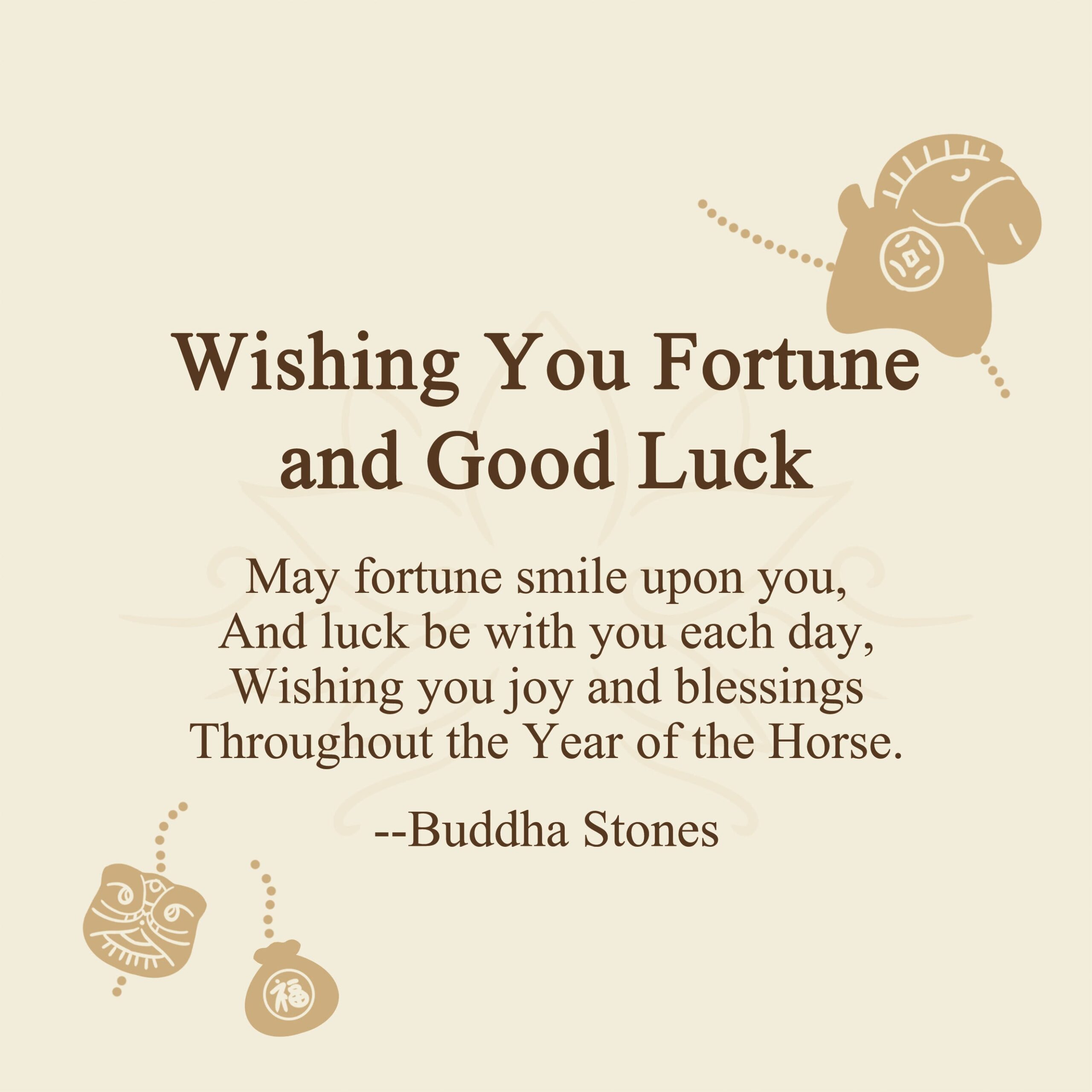 "Wishing You Fortune and Good Luck" Year of the Horse Brooch Includes Gift Message Card - Image 3