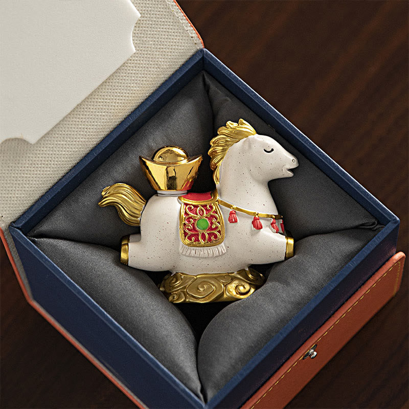Chinese Zodiac Horse Charm Fu Character Prosperity Home Decoration
