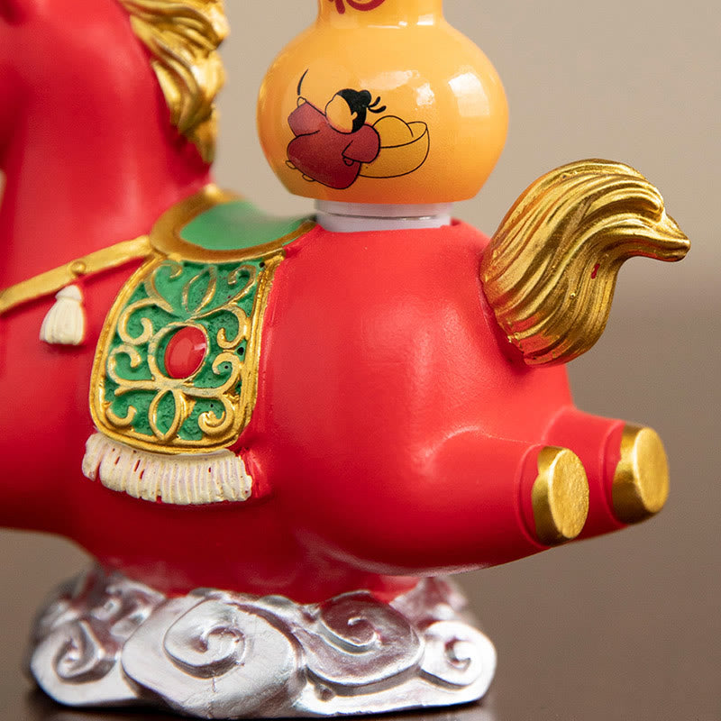 Chinese Zodiac Horse Charm Fu Character Prosperity Home Decoration - Image 20
