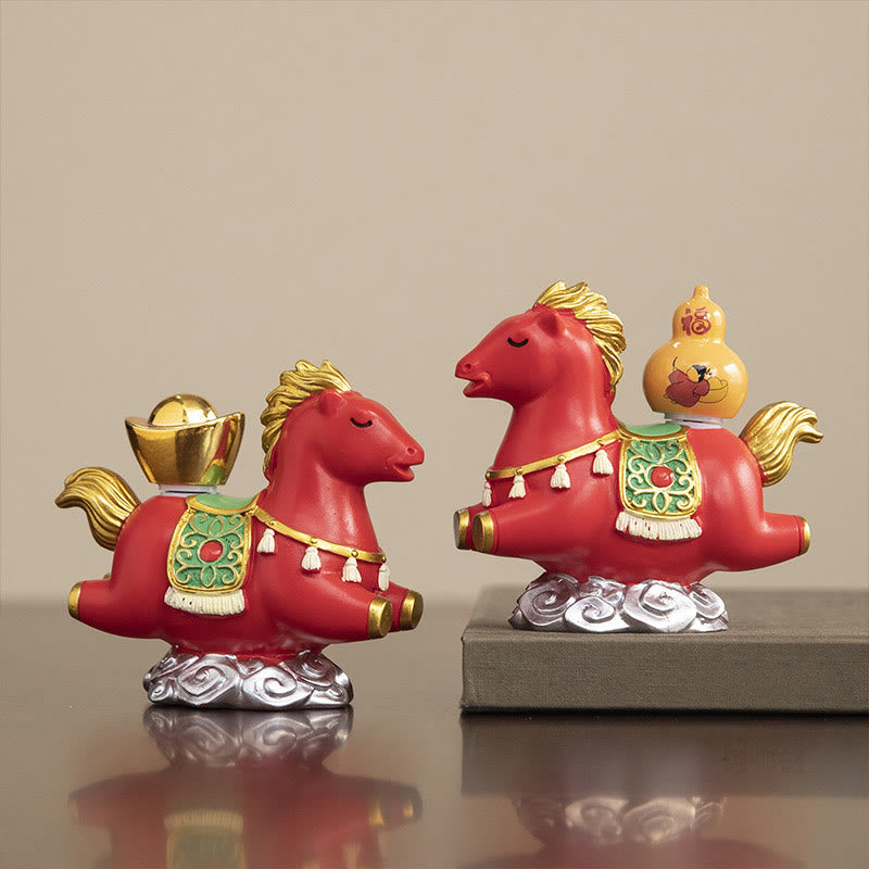 Chinese Zodiac Horse Charm Fu Character Prosperity Home Decoration - Image 22