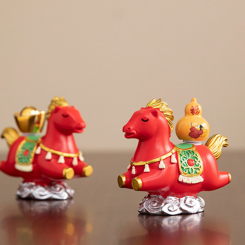 Chinese Zodiac Horse Charm Fu Character Prosperity Home Decoration - Image 24