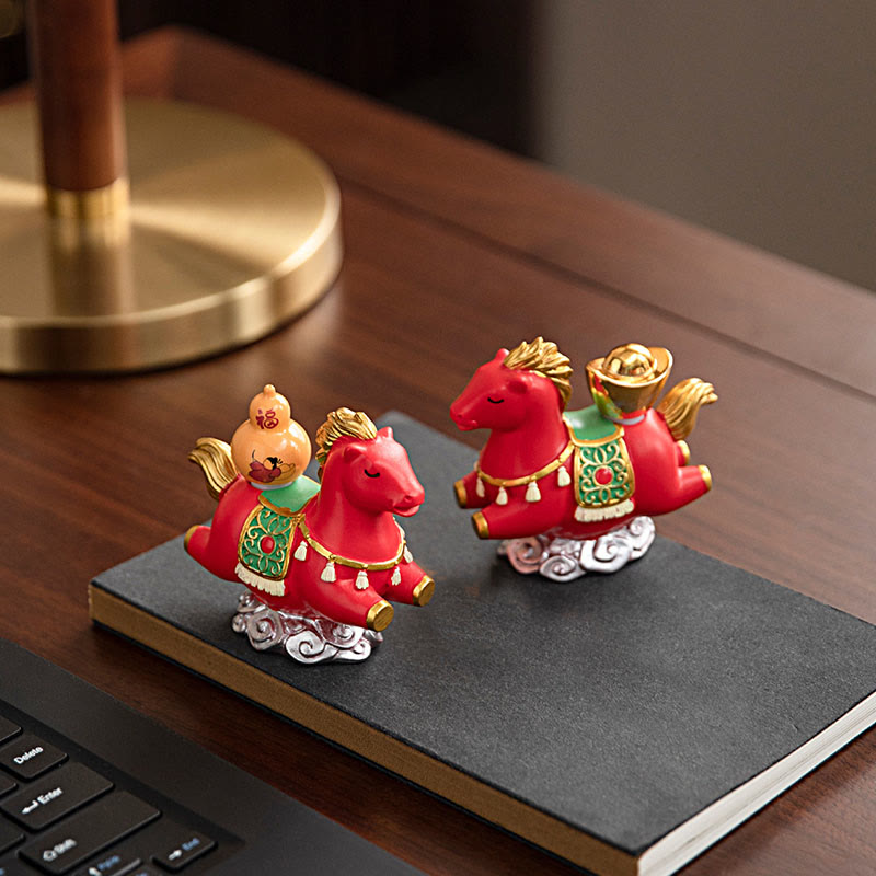 Chinese Zodiac Horse Charm Fu Character Prosperity Home Decoration - Image 26