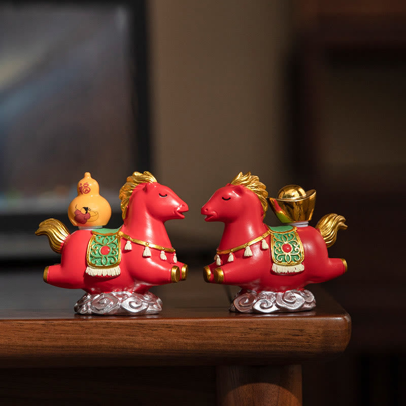 Chinese Zodiac Horse Charm Fu Character Prosperity Home Decoration - Image 23