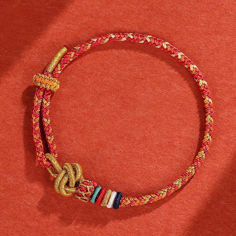 Handmade Dunhuang Colorful Rope Protection Braid String Bracelet - Image 14