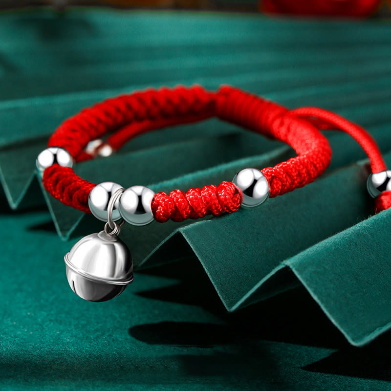 925 Sterling Silver Handmade Fu Character Lucky Money Bag Chinese Lock Charm Bell Lotus Copper Coin King Kong Knot Braided Kids Bracelet - Image 12