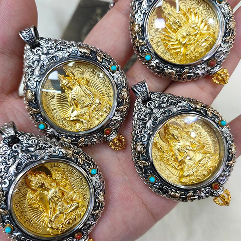 Chinese Zodiac Natal Buddha Thangka Nine Palaces Eight Diagrams Wealth Rotatable Necklace Pendant - Image 15