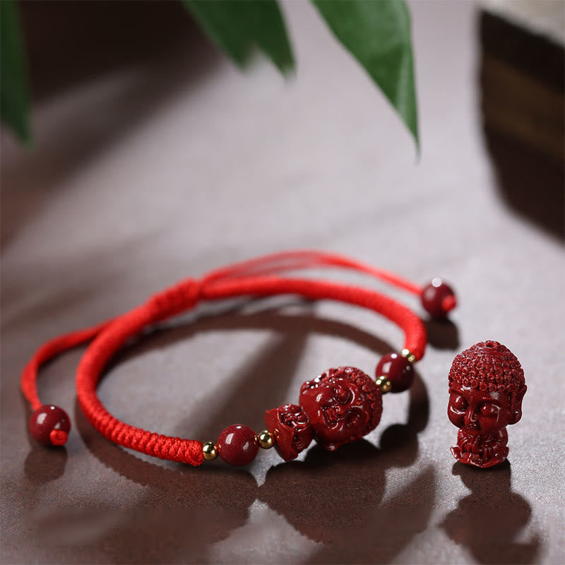 Chinese Zodiac Natal Buddha Cinnabar Amulet Blessing String Bracelet - Image 16
