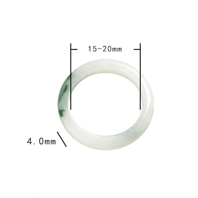 Natural Green Jade Luck Abundance Ring - Image 10