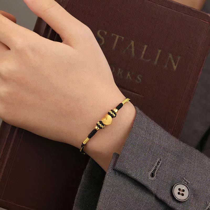 Tibet Handmade Love Heart King Kong Knot Luck Braided Bracelet - Image 3