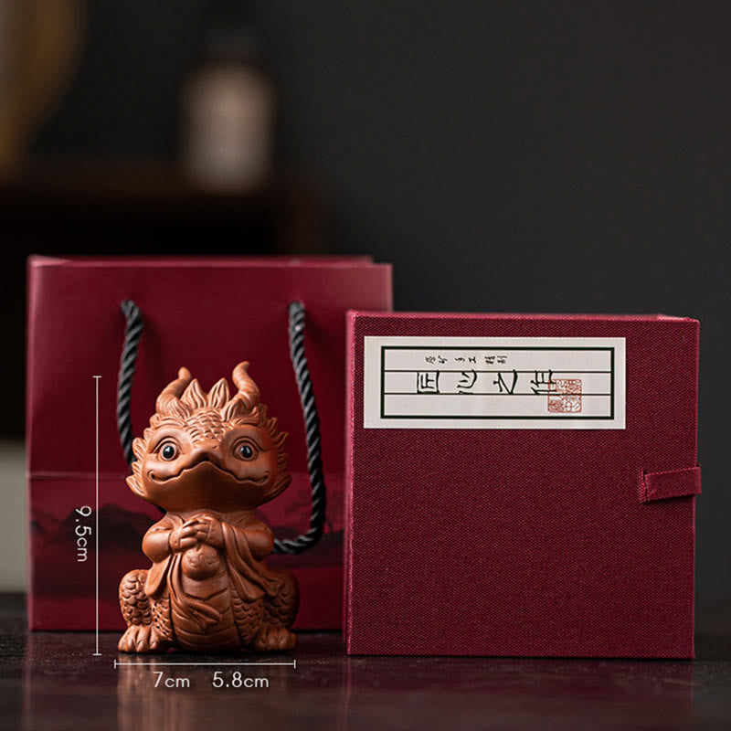 Luck Dragon Wealth Tea Pet Purple Clay Figurine Decoration - Image 24