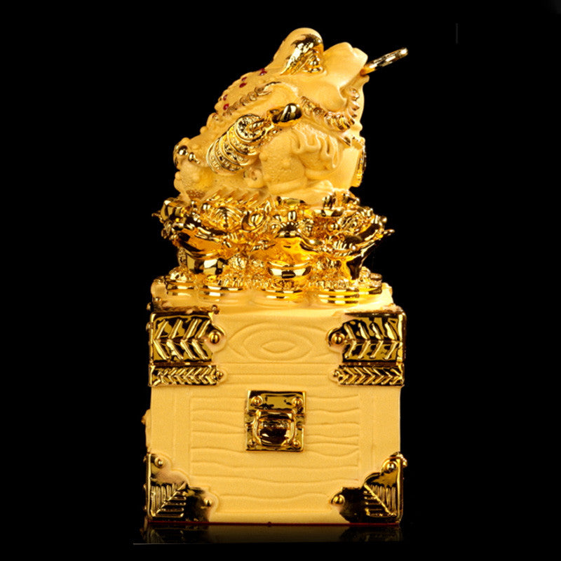 Feng Shui Money Frog Statue Luck Wealth Decoration - Image 4