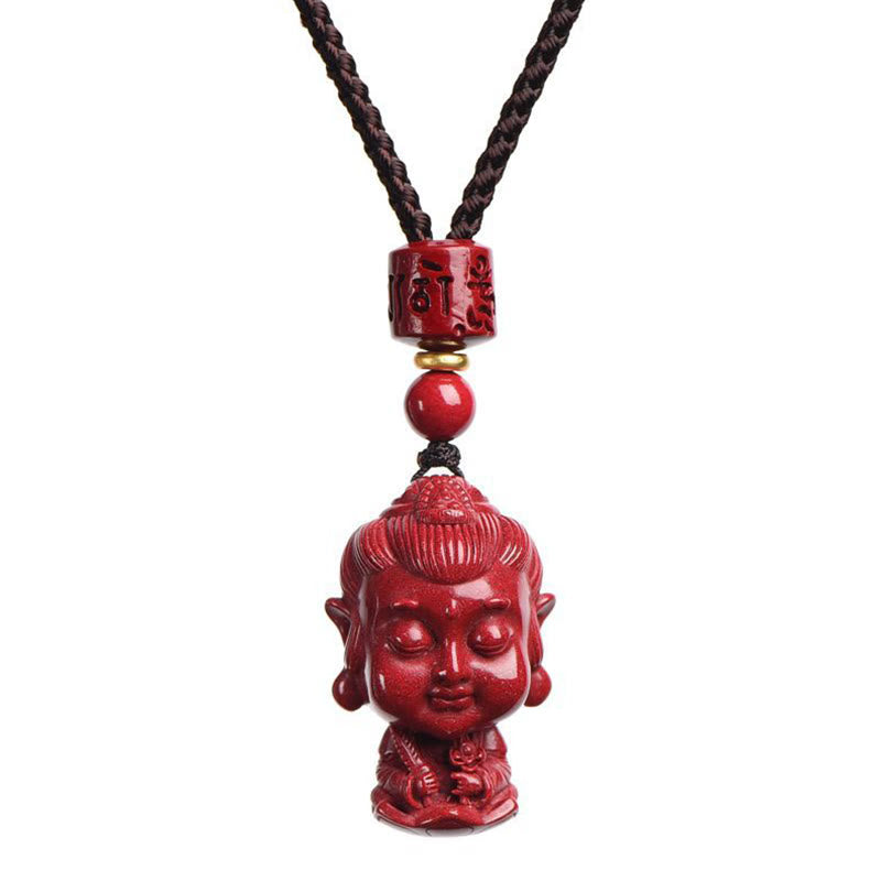 Chinese Zodiac Natal Buddha Natural Cinnabar Amulet Keep Away Evil Spirits Necklace Pendant - Image 10