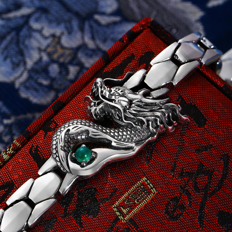 Vintage Dragon Pattern Engraved Success Bracelet - Image 3