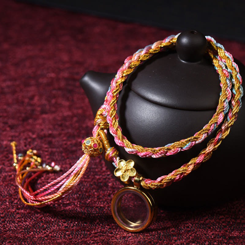 Tibetan Handmade Luck Colorful String Single Double Wrap Braided Bracelet