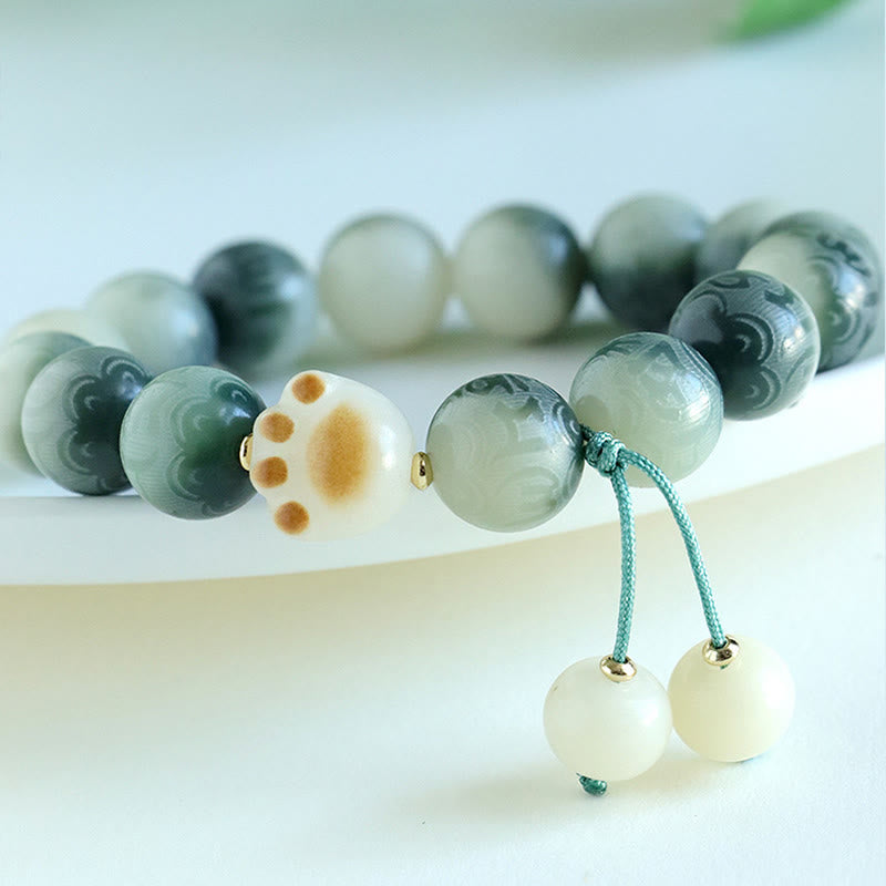 Bodhi Seed Om Mani Padme Hum Carved Harmony Bracelet - Image 16