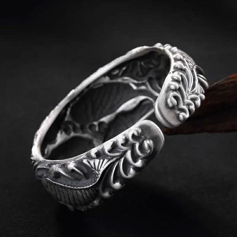 Koi Fish Lotus Luck Wealth Bracelet Bangle - Image 4