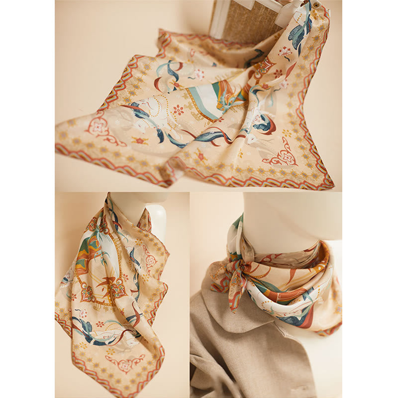Dunhuang Riyue Mountain 100% Mulberry Silk Scarf Dunhuang Shawl - Image 18