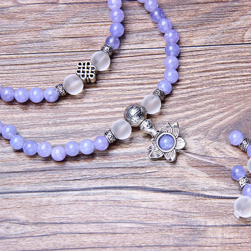 Purple Jasper Bead Strength Bracelet Mala - Image 10