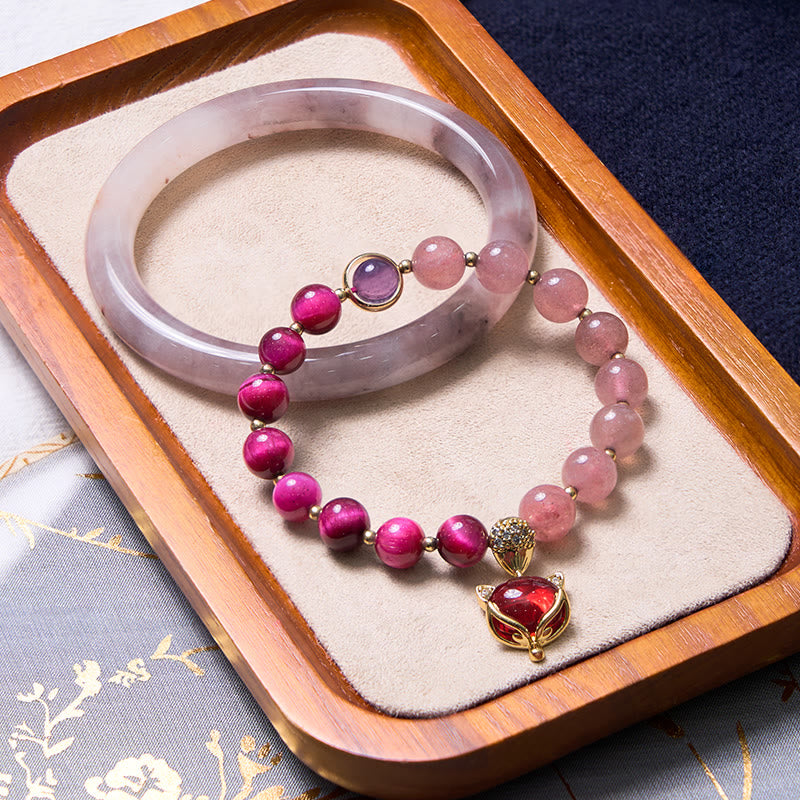 Enhance Happiness and Joy Purple Bracelet Bangle Bundle