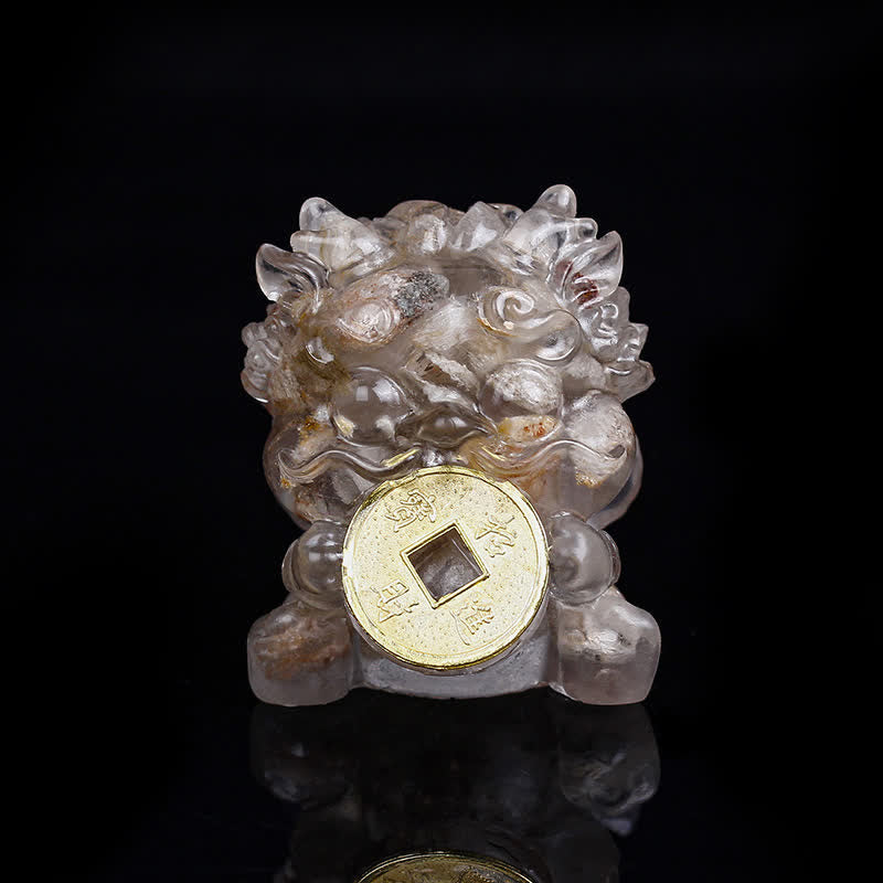 Handmade Cute PiXiu Gold Coin Crystal Fengshui Energy Wealth Fortune Home Decoration - Image 18