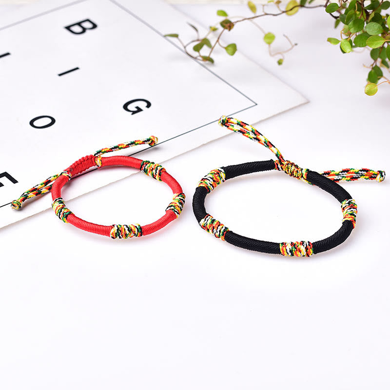 Tibetan Handmade Colorful King Kong Knot Lucky Protection Braid String Bracelet - Image 13