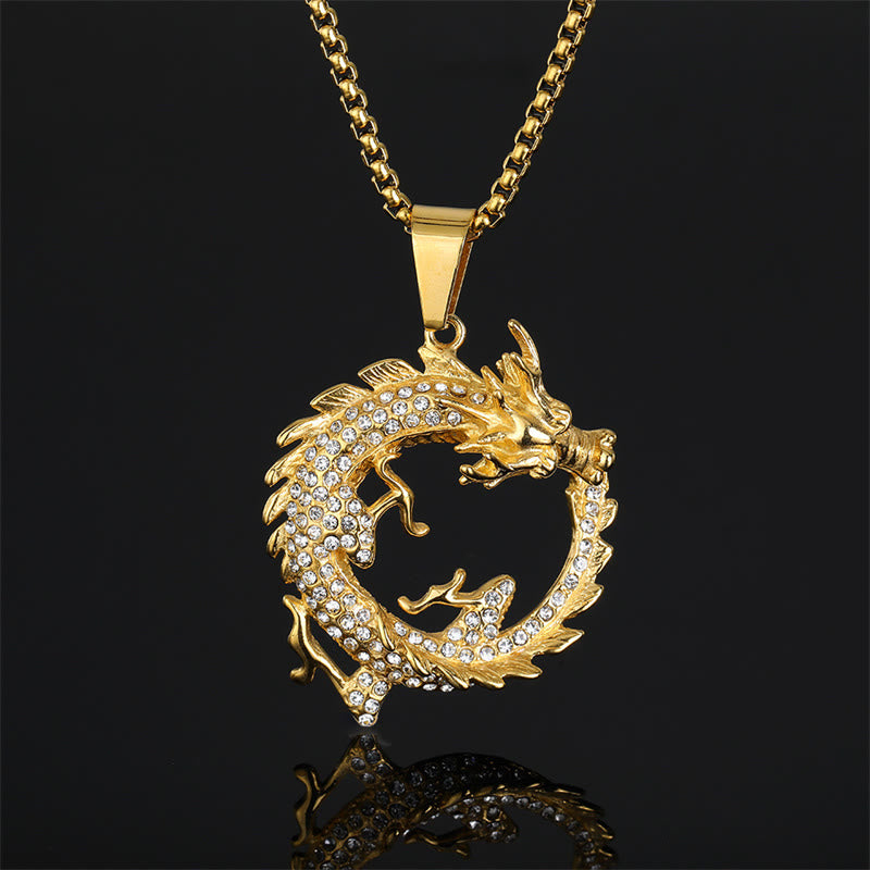 Chinese Zodiac Dragon Pattern Success Necklace Pendant