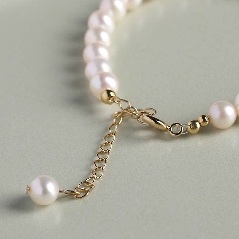 Natural Pearl Hetian Jade Happiness Healing Bead Bracelet - Image 8