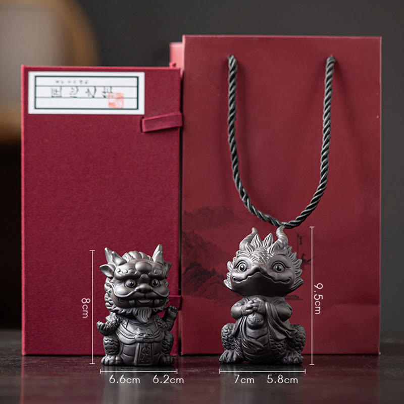 Luck Dragon Wealth Tea Pet Purple Clay Figurine Decoration - Image 30