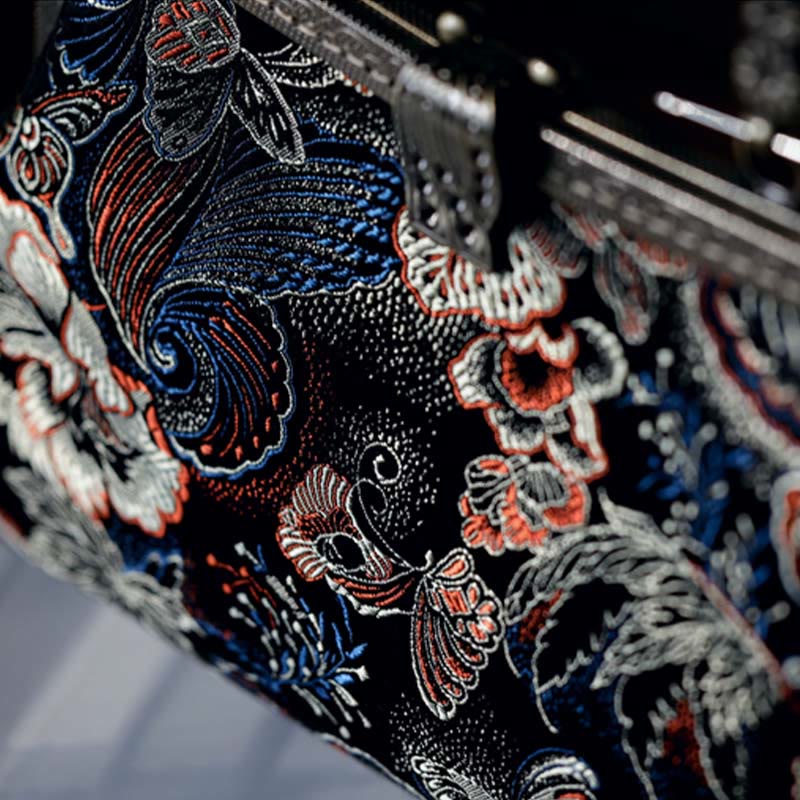 Butterfly Flowers Metal Handle Handbag - Image 5