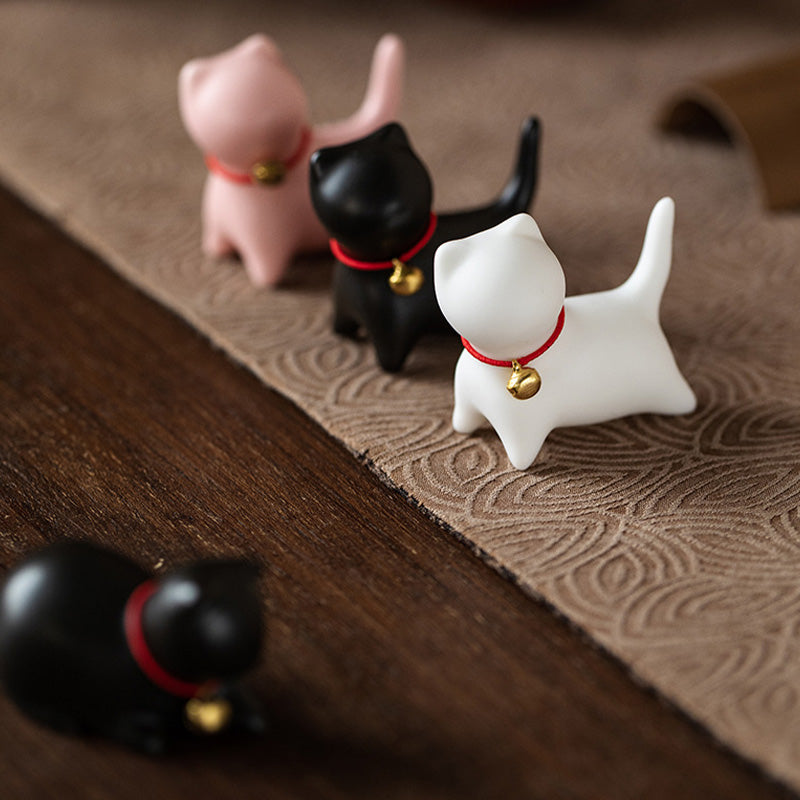 Mini Small Cute Cat Tea Pet Ceramic Home Desk Figurine Decoration - Image 15