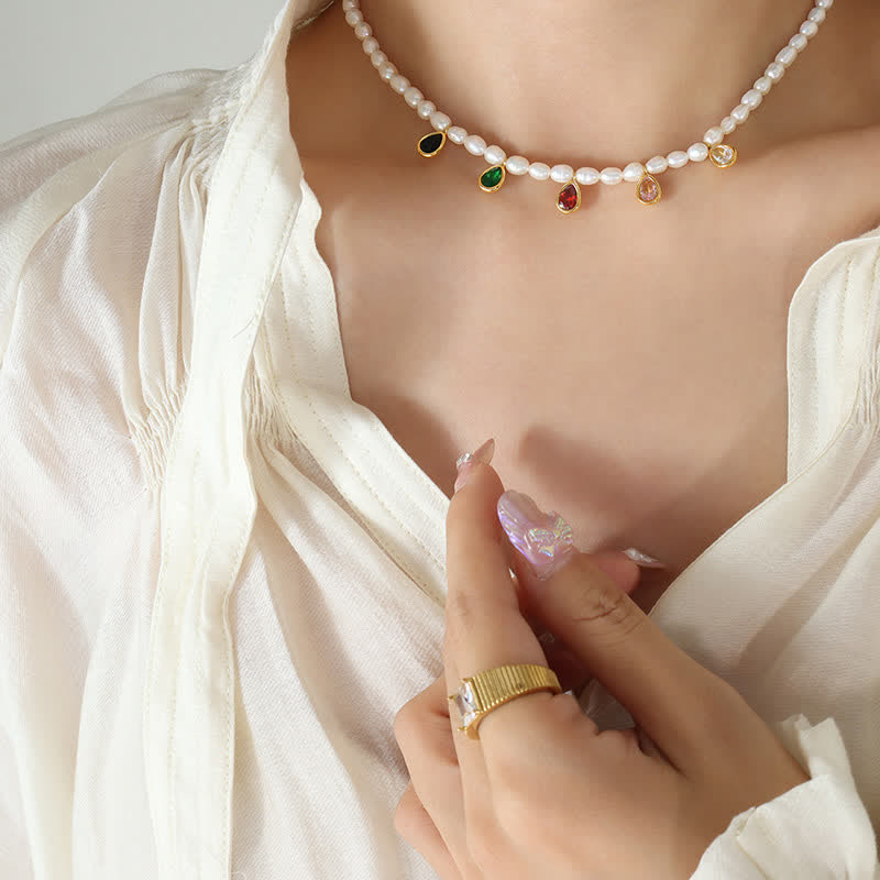 Pearl Crystal Stone Purity Necklace Pendant - Image 3